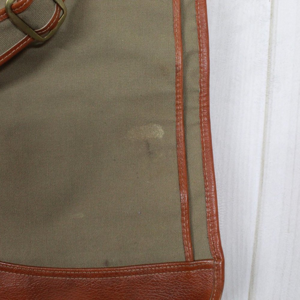 LL BEAN Brown Canvas Garment Travel Bag - Picture 11 of 12